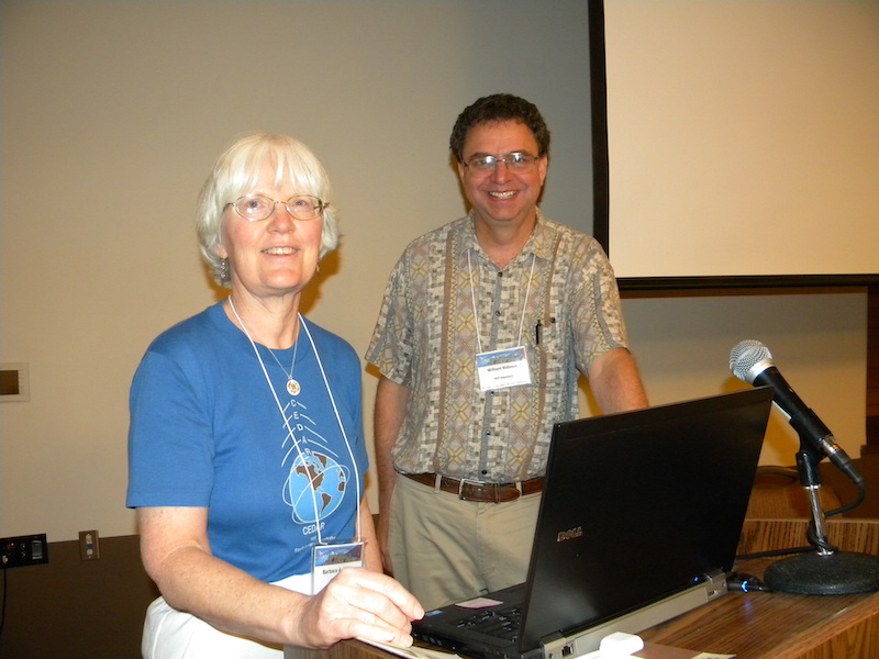 Barbara Emery of the NCAR CEDAR Database and Bill Rideout of the MIT/Haystack Observatory madrigal DB co-lead a DB workshop on Friday July 1.