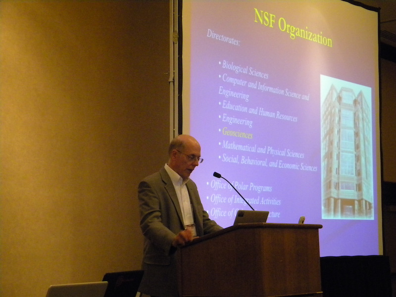Rich Behnke gives the overview of NSF Geosciences.