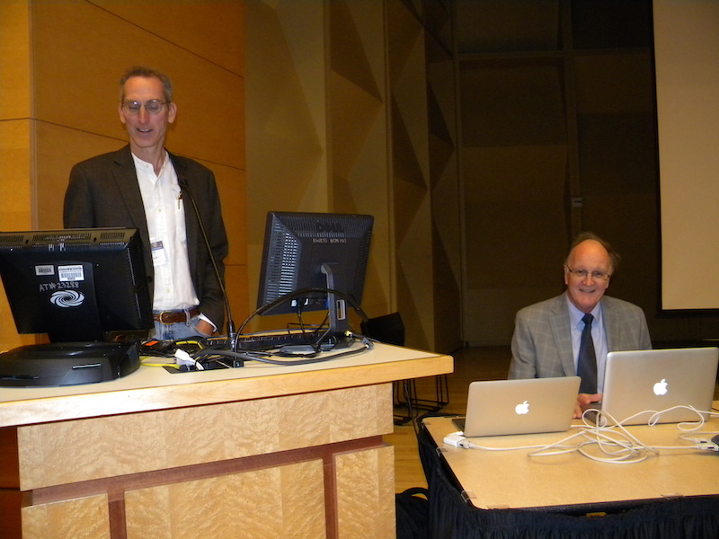 Greg Earle (VT) introduces Distinguished Lecturer Rod Heelis (UTD) on Thursday June 26.