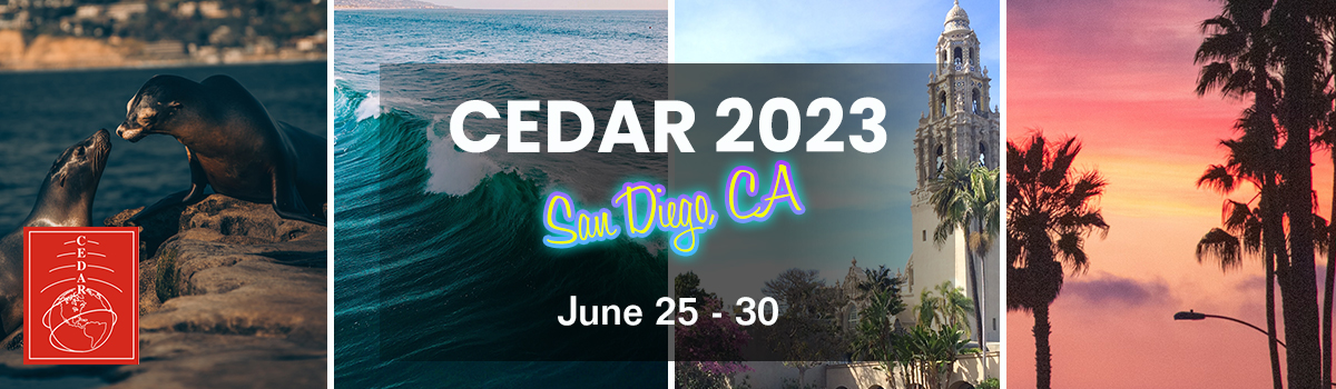 CEDAR banner for 2023 San Diego Workshop