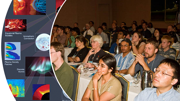 Workshop audience listening to talk