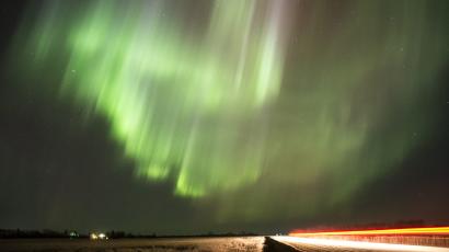 Aurora borealis on April 10, 2015