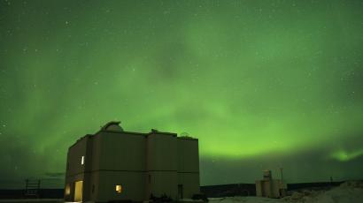 The Poker Flat Science Operation Center under diffuse aurora