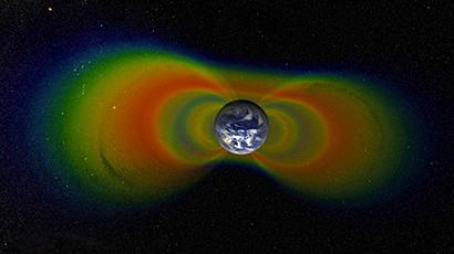 Graphic of planet earth and belts around it